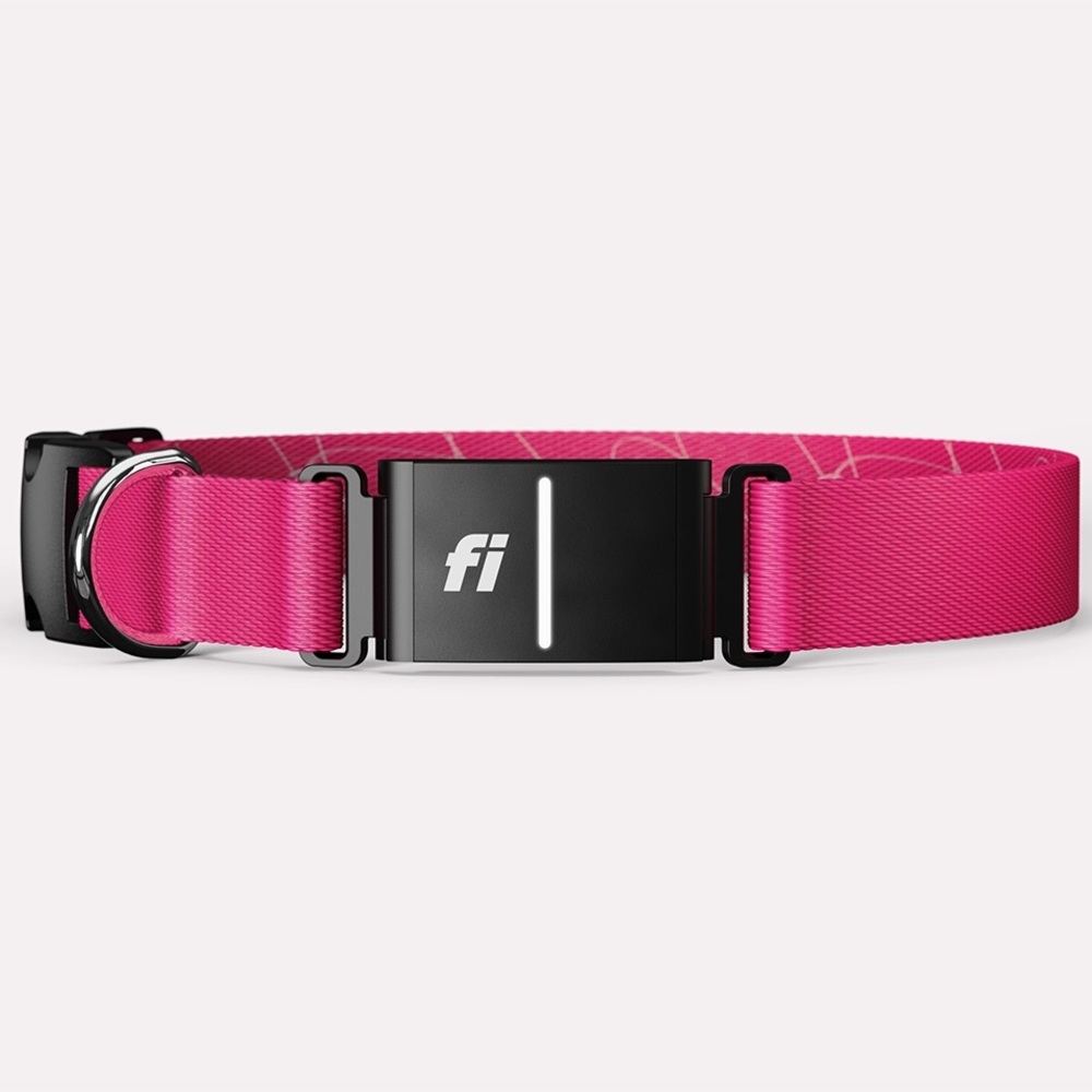 Fi Series 3+ Smart GPS Dog Collar Pink |Small |AI Health & Activity Tracker- NIB